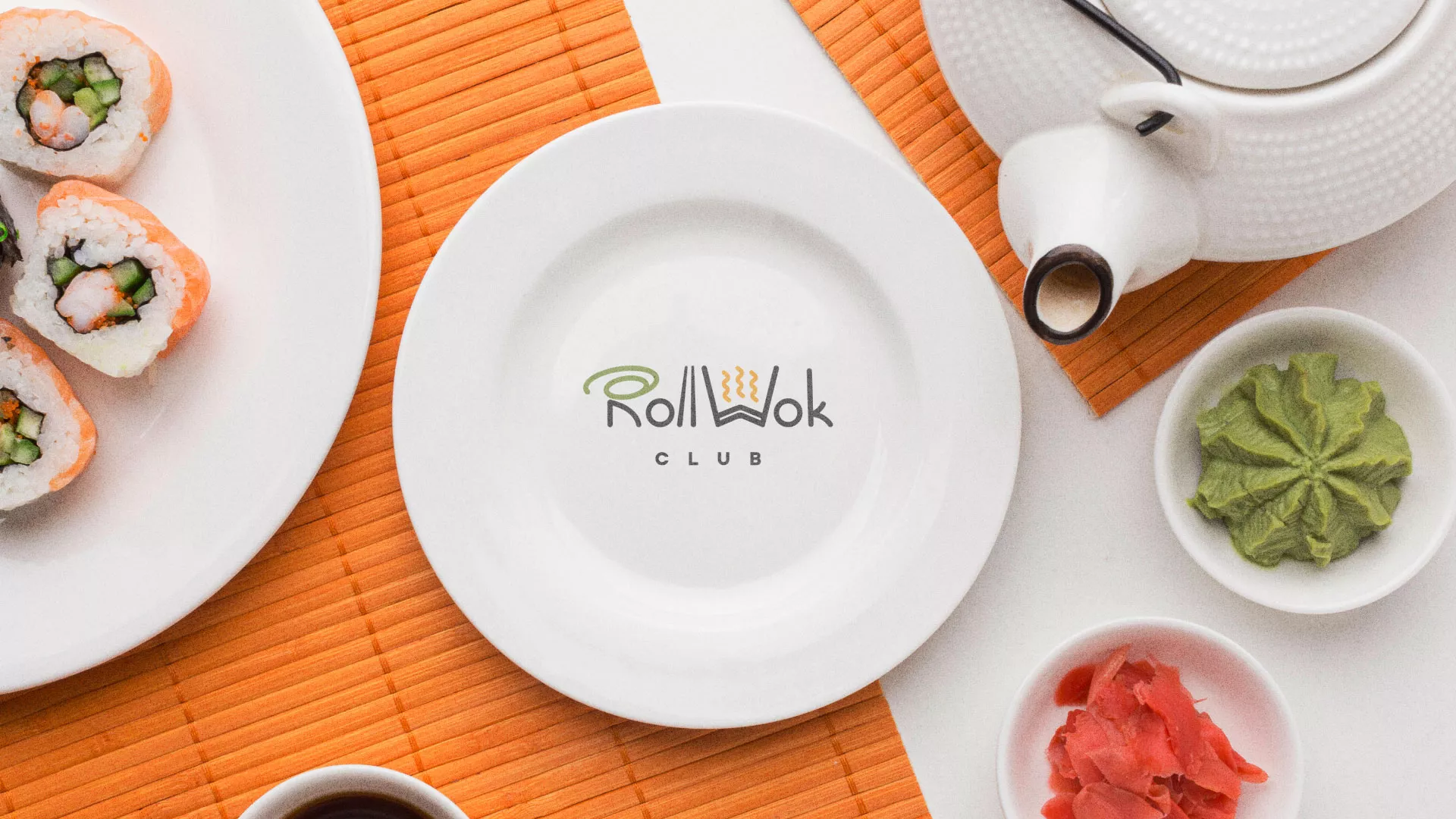 Разработка логотипа и фирменного стиля суши-бара «Roll Wok Club» в Пятигорске